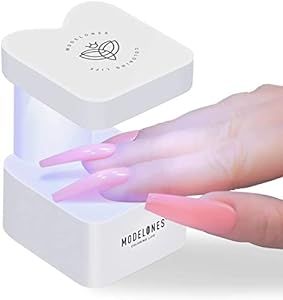 modelones Mini LED Lamp for Nails with 2 Timers for Fast Nail Extension, Portable USB Nail Dryer for Travel