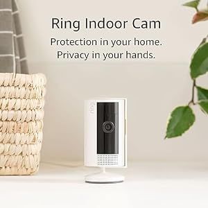 Ring Indoor Cam (2nd Gen) | latest generation, 2023 release | 1080p HD Video & Color Night Vision, Two-Way Talk, and Manual Audio & Video Privacy Cover | White