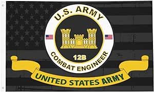 Us Army Mos 12b Combat Engineer Garden 3x5Ft Flag Outdoor Indoor Party Home House Sign Decor Banner Fade Proof Flags